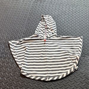 Circo Gray and White Stripped Full Zip Ponco 3T